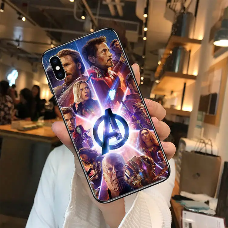 TPU Marvel DC Comics железные человеческие Мстители Endgame Thanos Мягкий ТПУ чехол для iPhone X SE 5 5S 6 6 S Plus 7 8 Plus XR XS MAX - Цвет: TPU