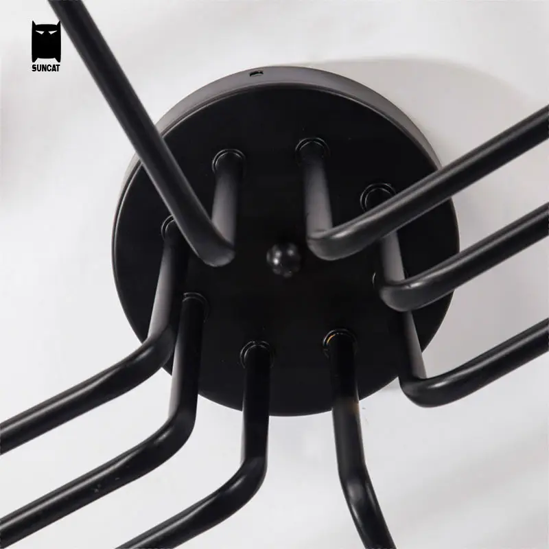 Железная труба черный белый Потолочный светильник современный Ретро