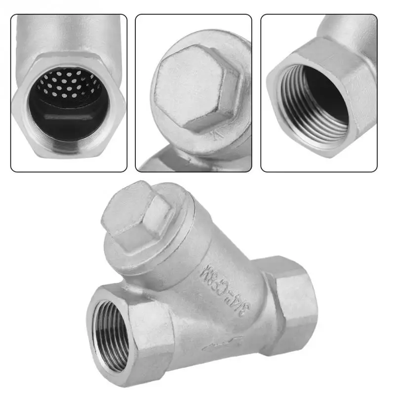 1 PC Y Filter Strainer 3/4" DN20 PT Thread Stainless Steel Type Pump for Water Oil Gas Pipe Fitting | Обустройство дома