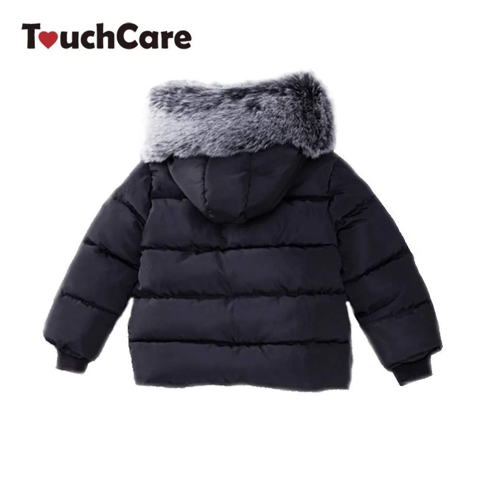 Touchcare/теплые зимние пальто для детей Толстая куртка с капюшоном мальчиков и