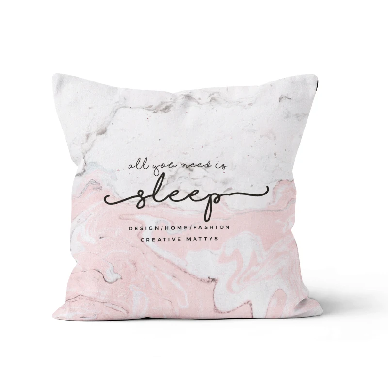 Mattys Nordic marble comfortable cotton and linen cushion creative gift pillow | Дом и сад
