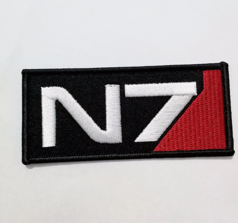 N7 нашивки значки MASS EFFECT косплей игры pecial Ops командная форма вышитая пришивная железная нашивка панк аппликация в стиле рокабилли