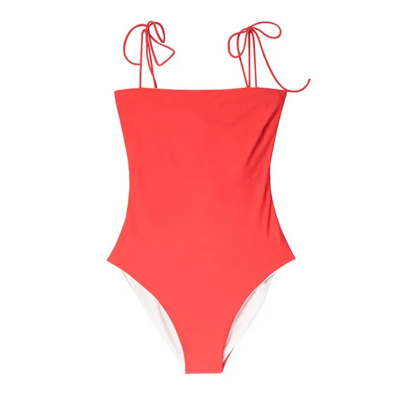 Women Sexy Slim Bow Sling Strap Triangle Bikini Summer Open back Gathered High Waist Double-faced Wear Swimsuit | Спорт и
