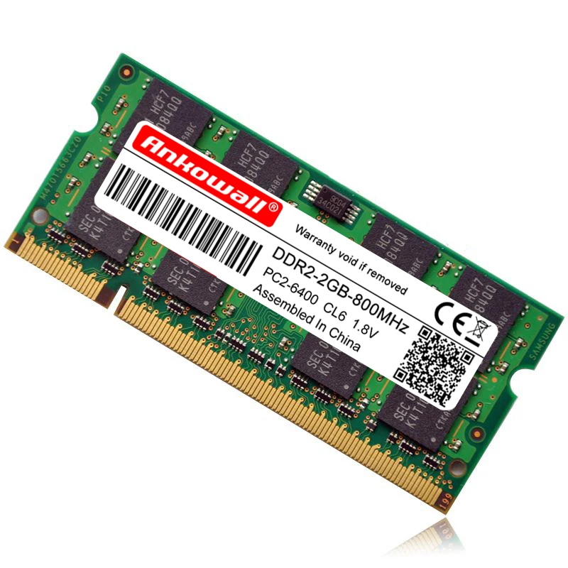 Оперативная память для ноутбука Ankowall ddr2 2 ГБ 4 sodimm PC2 5300/6400 800 667 МГц 200pin 1 8 в ddr