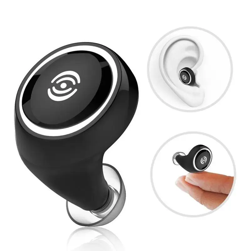 Микро гарнитура с микрофоном Bluetooth V4.1 Скрытая Невидимый вкладыши Беспроводной