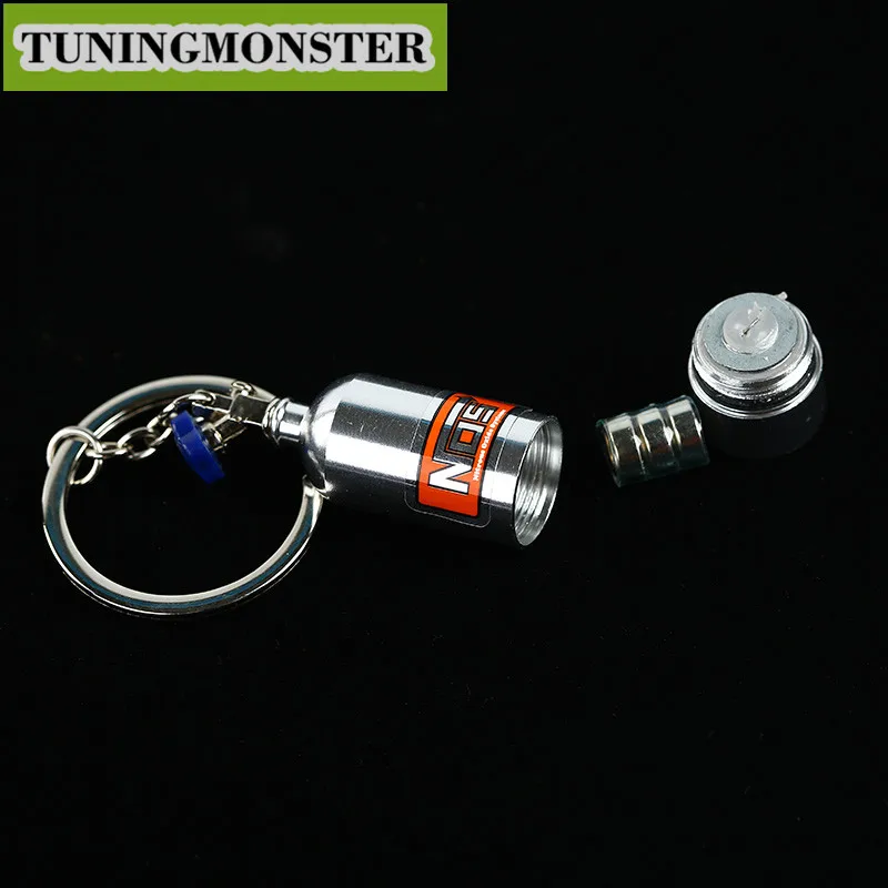 LO5 5 NOS Led Lamp Mini Nitrous Oxide Bottle Key Chain Keychain Keyring Stash Pill Box Storage Turbo w/Cell Battery **1PCS** | Автомобили