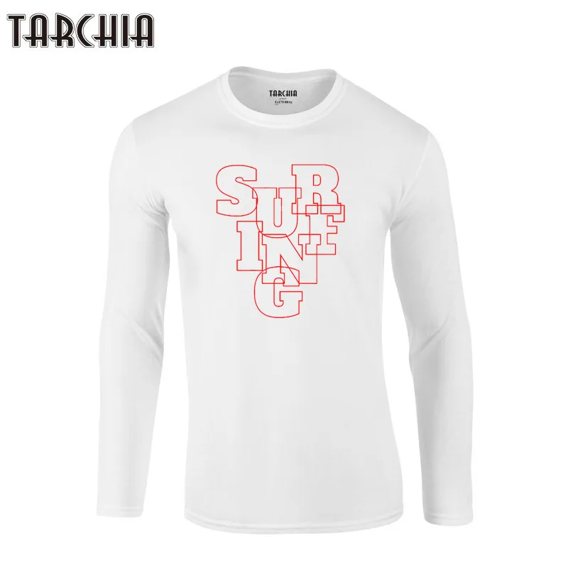 TARCHIA 2021 T Shirts Men Print Long Sleeve Tshirt New Short Clothing Boy Male T-Shirt Quality Go Surfing Fashion | Мужская одежда
