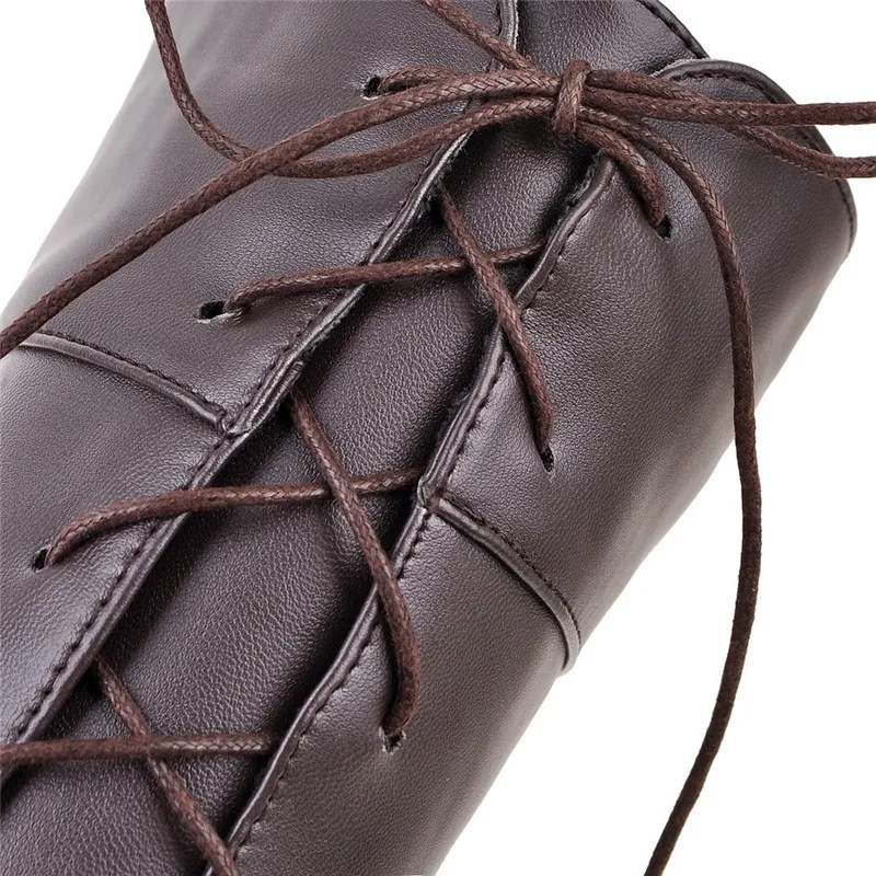 ASUMER new arrive women boots black brown high quality pu lace up knee solid color platform super ladies | Обувь