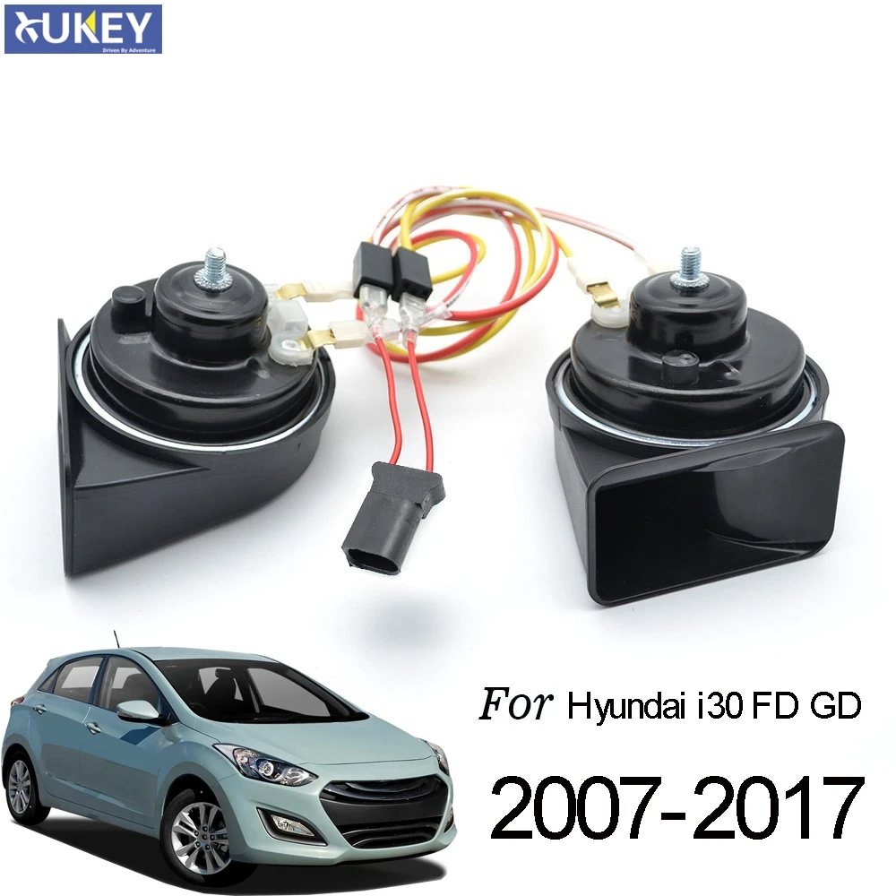 

2 шт. Улитка гудок 12 в 410-510 дБ громкий автомобильный гудок 2007/2017 Гц двойной шаг водонепроницаемый автомобильный гудок для Hyundai i30 MK1 MK2-