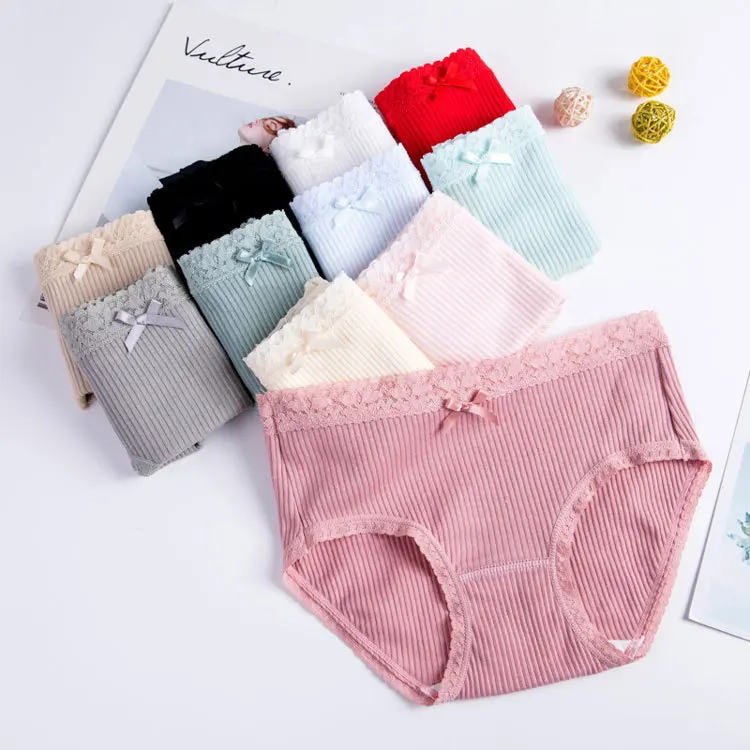 2019 Special Offer New Cotton Striped Briefs Bow Panties Thong Cute Bowknot Breathable Ladies Underwear Comfortable Elastic |