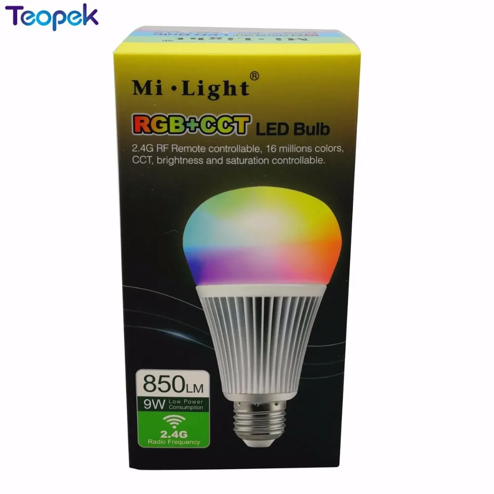 Mi. Light E27 9 Вт RGB + CCT 2 в 1 Умная Светодиодная лампа FUT012 4G Беспроводная AC85 265V 4 зонный RF
