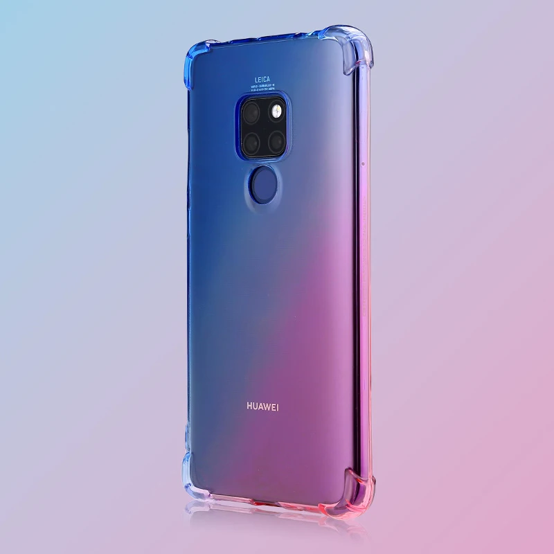 Blue Pink Роскошный чехол для телефона huawei mate 20 Pro 20 Lite 20X P20 P30 Pro Nova 3 3i Honor 20 7C 8C 8X разноцветный чехол из ТПУ - Цвет: Blue Pink