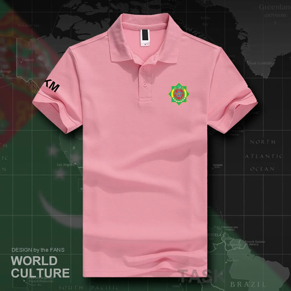 Turkmenistan Turkmen TKM polo shirts men short sleeve white brands printed for country fashion cotton nation team flag 20