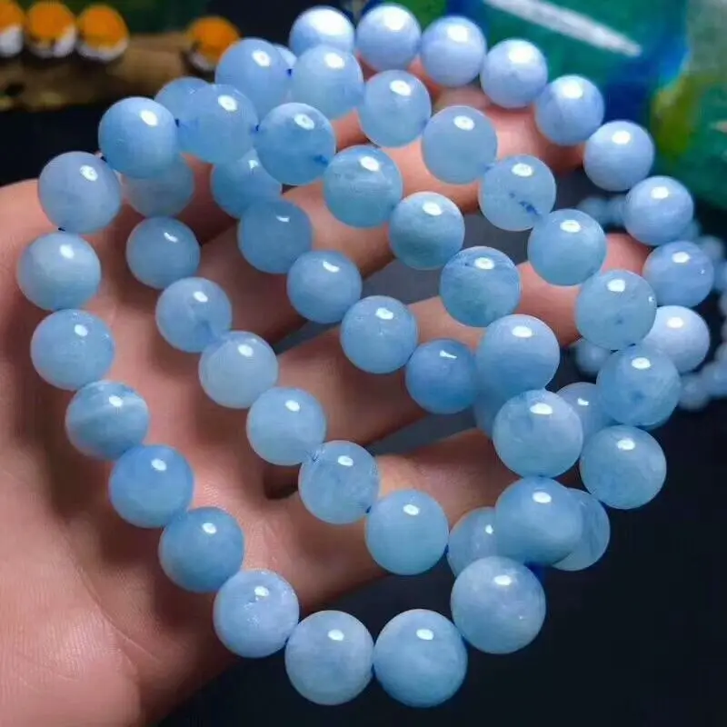 

Natural Crystal Bracelet Blue 11.8-11mm AAA