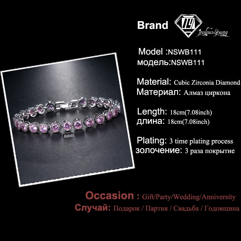 Роскошные круглые браслеты с кубическим цирконием класса ААА и инкрустацией