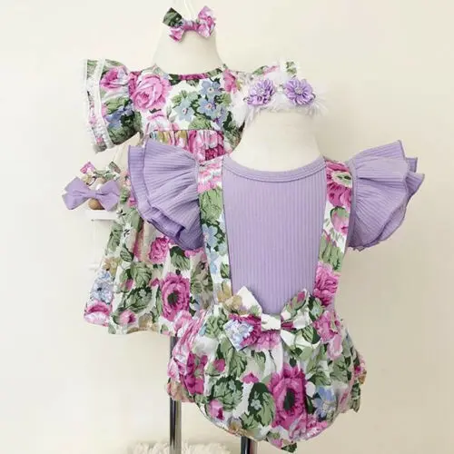 Комбинезон с цветочным рисунком для новорожденных девочек комбинезон боди