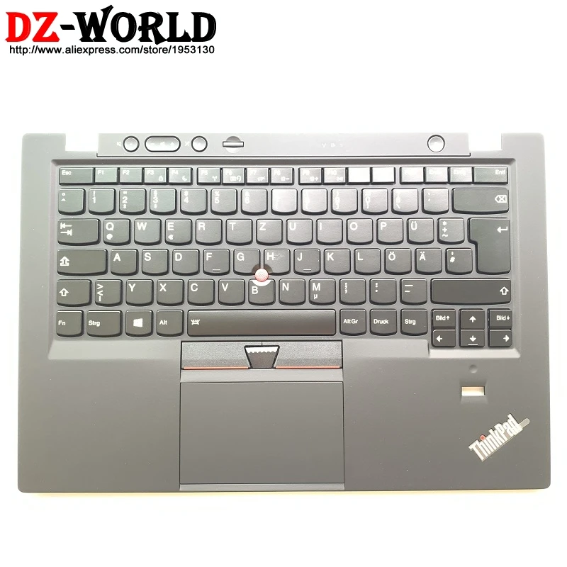 

DE German Backlit Keyboard with Palmrest Touchpad for Lenovo Thinkpad X1 Carbon 1st Gen1 Backlight Teclado 00HT050 04Y2965