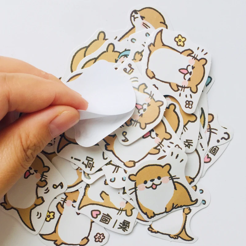 45 шт./кор. Kawaii Otter самоклеящиеся Стикеры стикеры этикетки блокноты альбом дневник