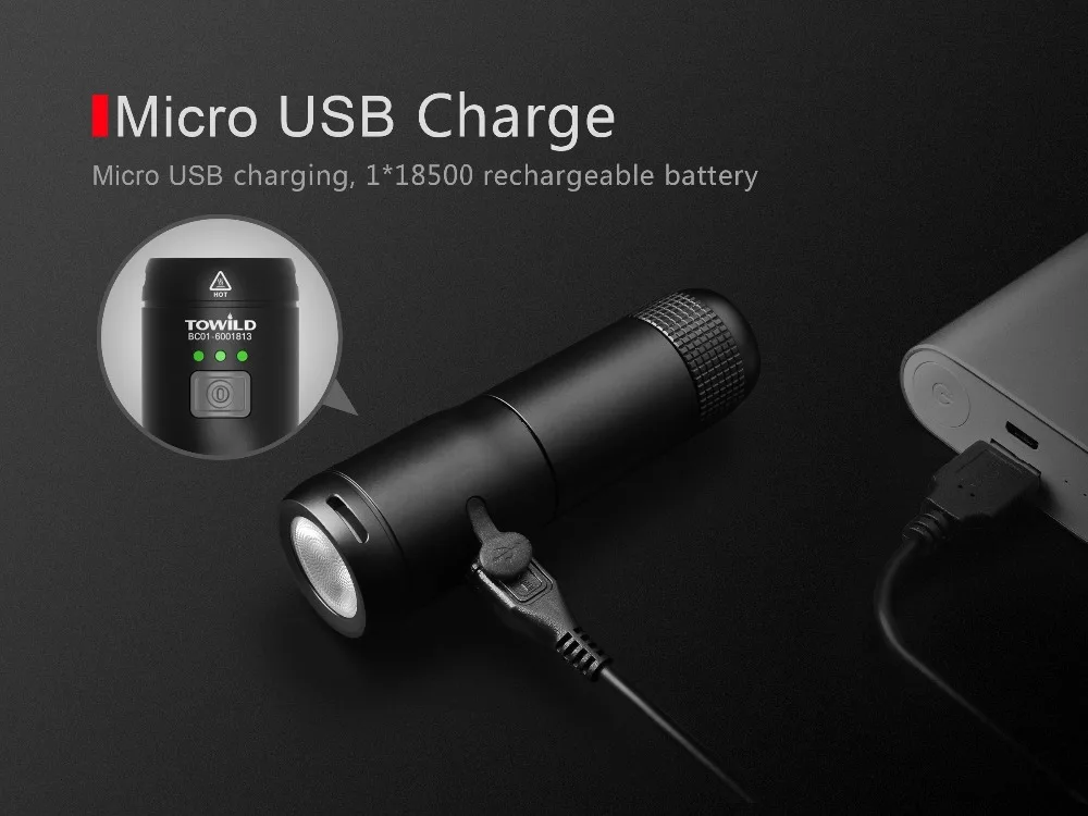 Towild BC01-600 CREE XP-G3 S3 светодиодный 600 Люмен USB Перезаряжаемые светодиодный велосипед светильник