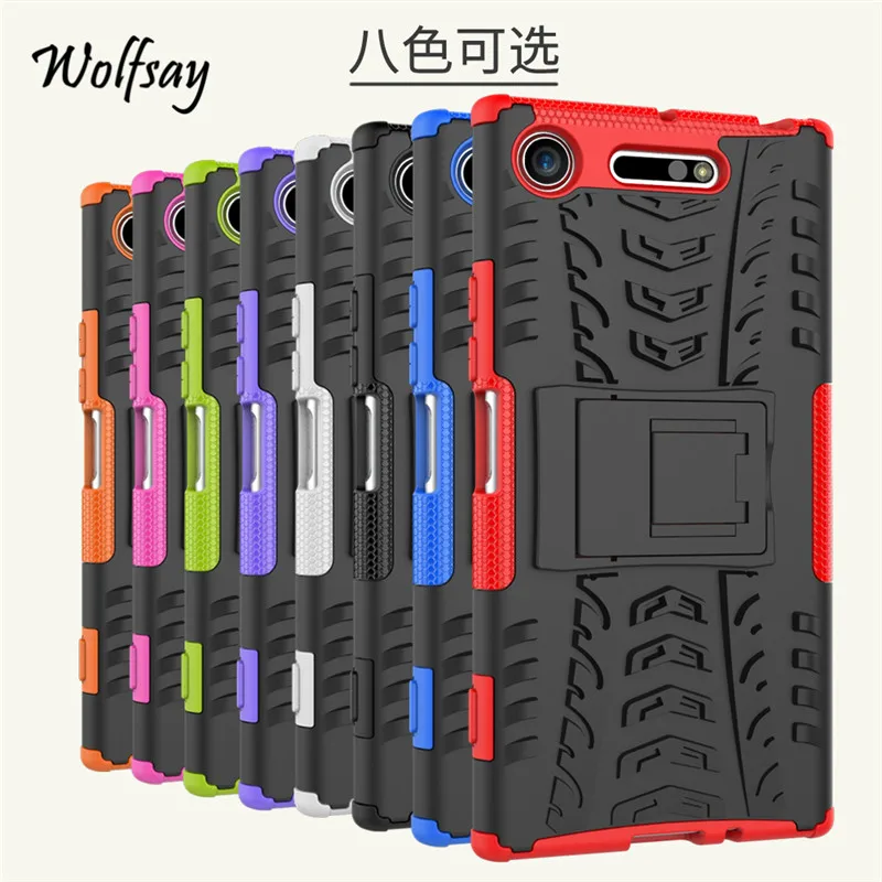 Wolfsay For Cover Sony Xperia XZ1 Case Tough Impact Funda Phone G8341 Rubber Coque |