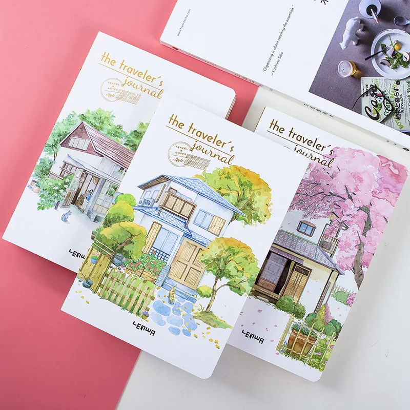 

"Путешественника журнал тетрадь для записей" Большой Тетрадь твердый переплет чистая бумага красивый дом блокнот канцелярские подарок