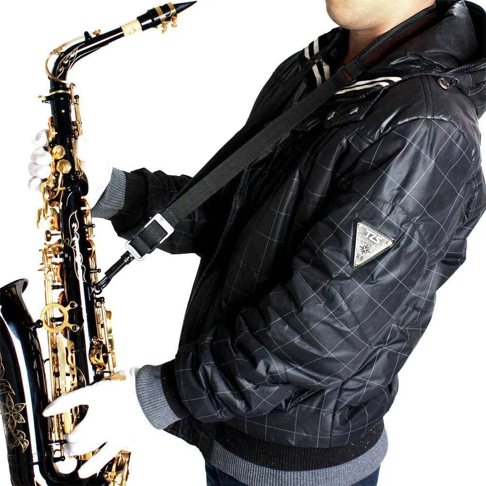 Высокое качество регулируемый саксофон Sax шейный ремешок с хлопковой подкладкой