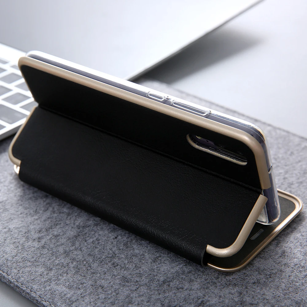 Магнитный кожаный чехол для Coque Huawei P20 Lite черный золотой серый кошелек Funda