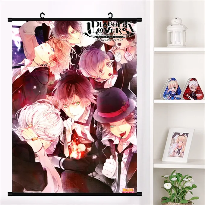 K Аниме DIABOLIK LOVERS Komori Yui Sakamaki Shu sakamaki reiji Настенная роспись плакат Настенные подвесные плакаты коллекция домашнего декора - Цвет: K