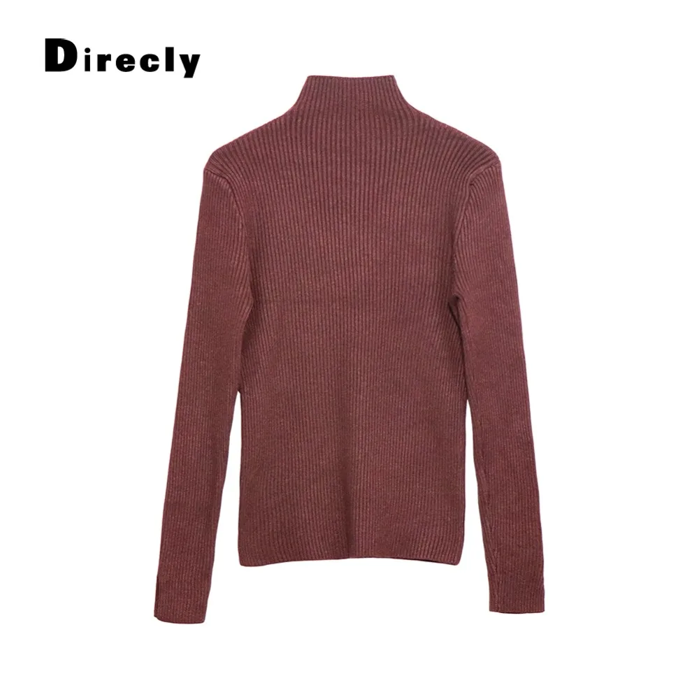 Direcly 2018 High Quality Fashion New Spring Autumn Winter Sweater Women Wool Turtleneck Pullovers Women's Solid | Женская одежда