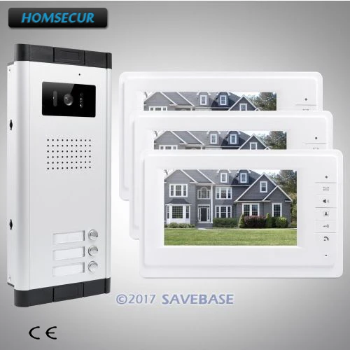 HOMSECUR 7-дюймовый ЖК-видео и аудио комплект входной двери с камерой ночного видения