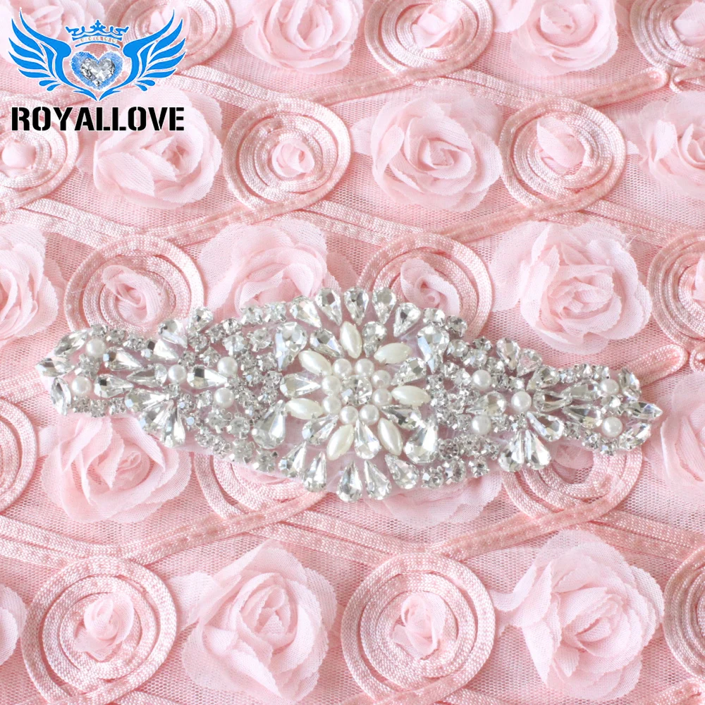 1Piece HotFix Beaded Sewing Rhinestones Wedding Belt Appliques Crystal Trimming Strass Patches For Clothes Iron On Craft | Дом и сад