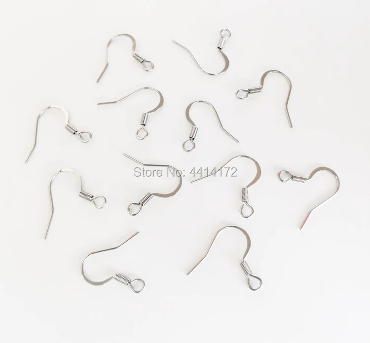 Free Shipping Good Quality 18mm Flattened Stainless Steel Earring Clasps Hooks Women's Men DIY Jewelry Findings 300pcs(150pairs) |