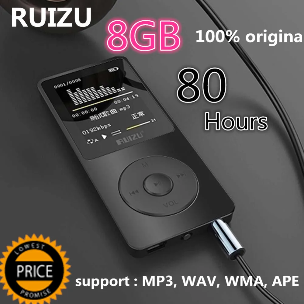 Прямая поставка mp3 плеер RuiZu X02 с TFT экраном 1 8 дюйма Hi Fi Спортивная музыка