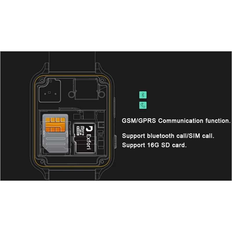 Умные часы M. uruoi GT88 с Bluetooth 2G GSM SIM TF карта умные удаленная камера водонепроницаемые