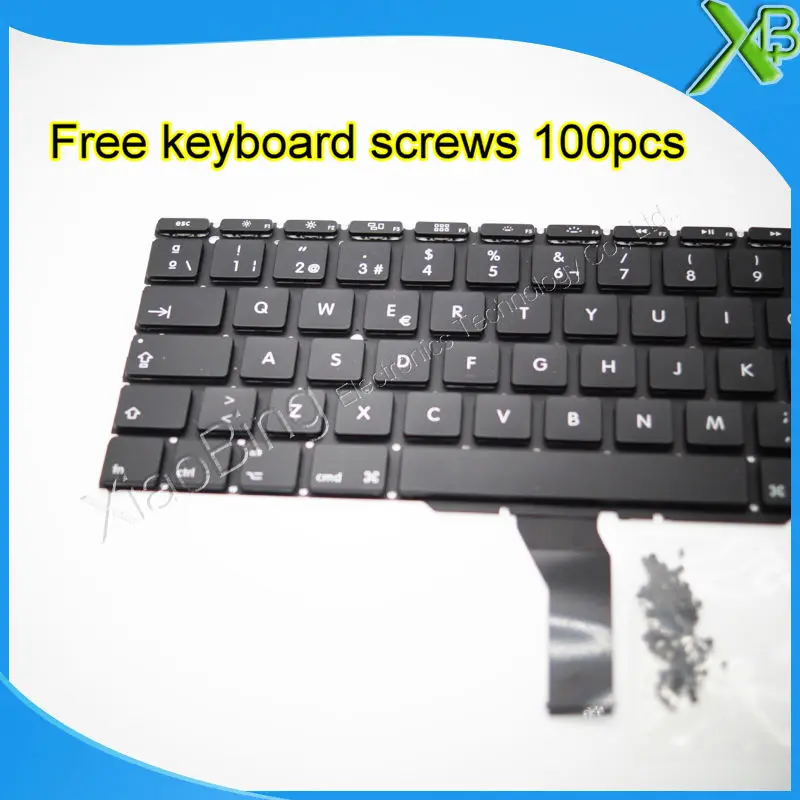 Совершенно новая испанская клавиатура SP + винты для клавиатуры 100 MacBook Air 11 6 дюйма