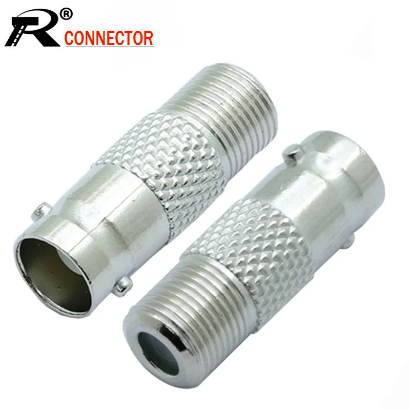 10 шт./лот BNC Female to F разъем никелированный Jack Socket прямой коаксиальный адаптер|bnc female