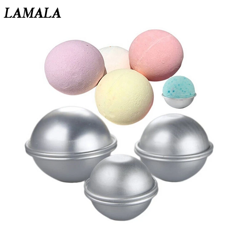 2Pcs/pack Bath Bomb Cake Mold 3D Aluminum Alloy Ball Sphere Baking Pastry Tool Mould Chocolate | Дом и сад