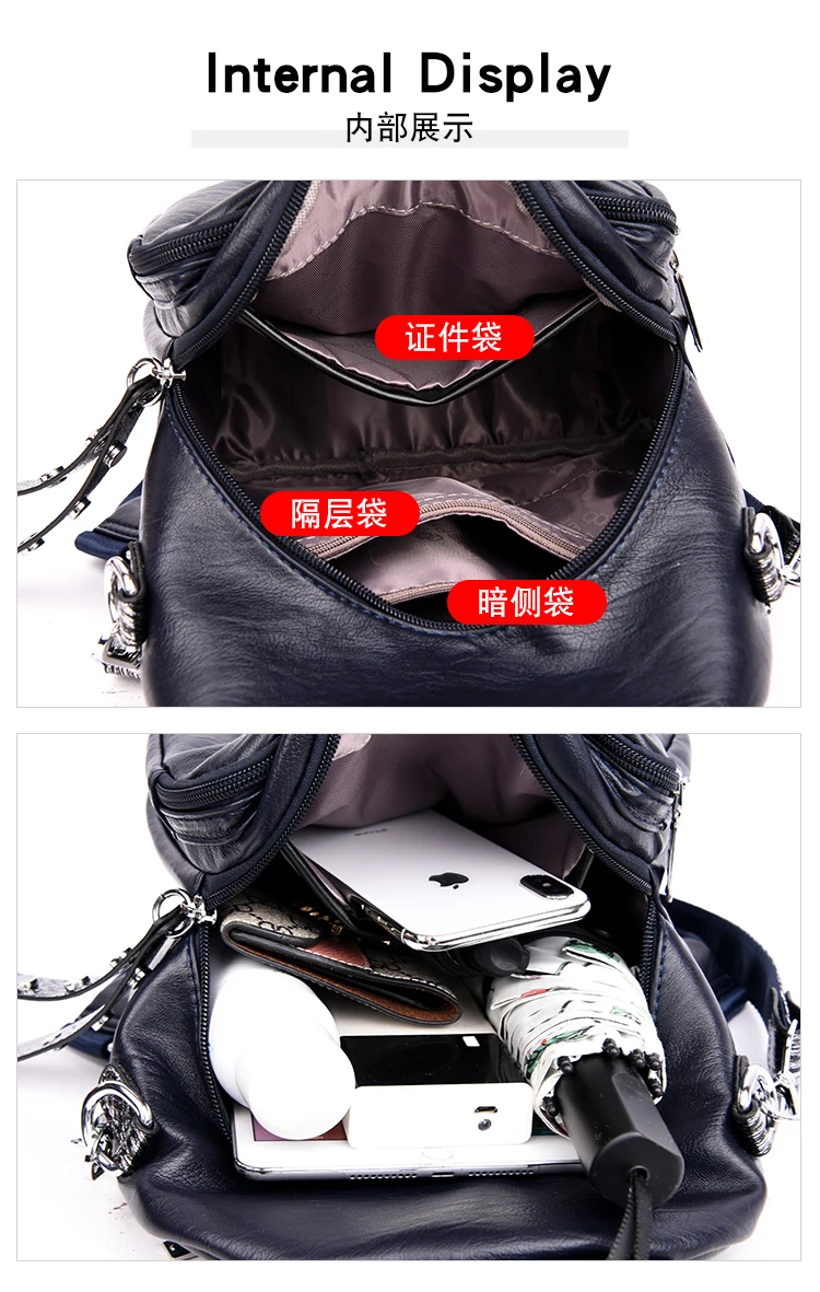 Women's Embroidered Backpack Women's Sequins Travel Backpack Women's Diamond Studded Backpack Mochilas Shoulder Bags School bag