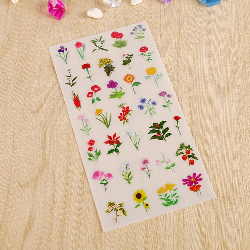 (6 листов/партия) Красочные Цветочные наклейки для дневника s Post it Kawaii планировщик