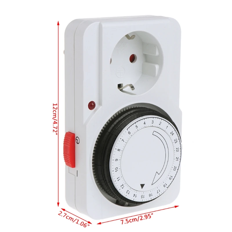 OOTDTY 24H Mechanical Electrical EU Plug Program Timer Power Switch Socket Energy Saver |