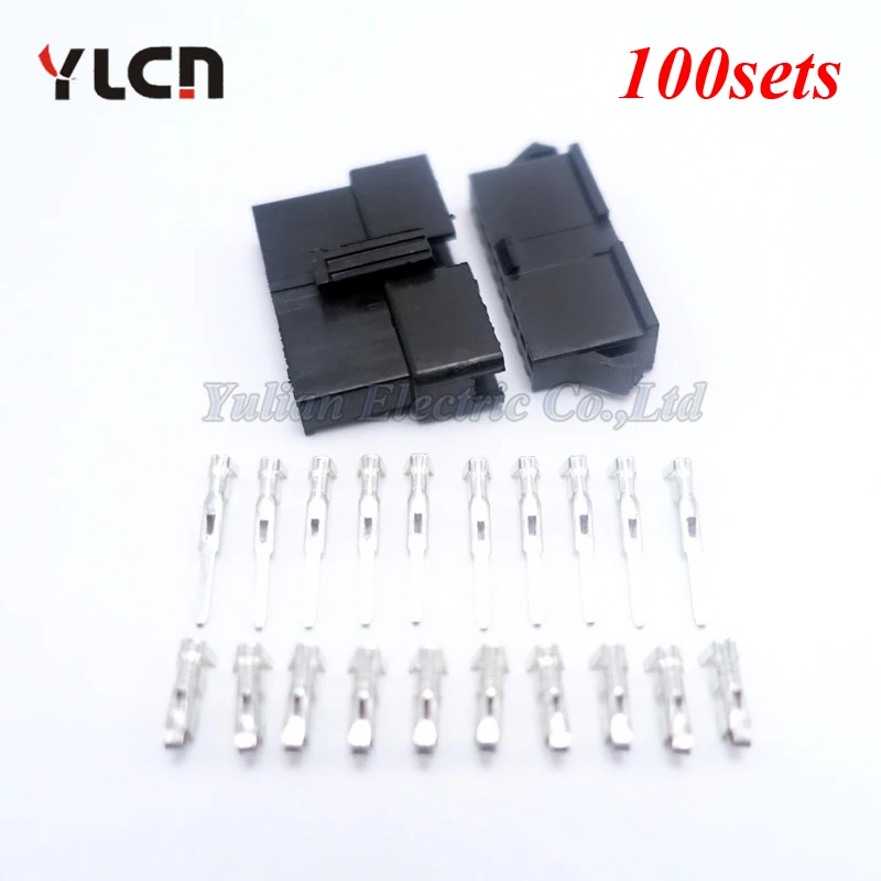 

100sets High Quality Connector SM 10Pin Pitch 2.54MM Female and Male Housing + Terminals SM-10P SM-10R JST 2.54MM SM2.54