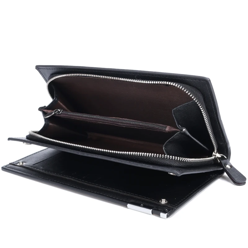 Кошелек мужской длинный с отделением для монет из искусственной кожи|Мужские