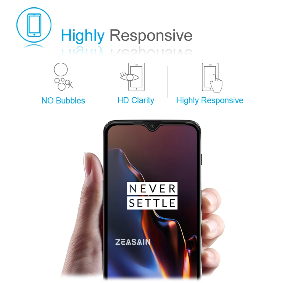 2 шт Оригинальный ZEASAIN протектор экрана для OnePlus 6 T OnePlus6T One Plus 1 + закаленное стекло