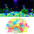 Декоративные камни для аквариума, светится в темноте светящиеся галечные камни для украшения сада, 100200500 шт.