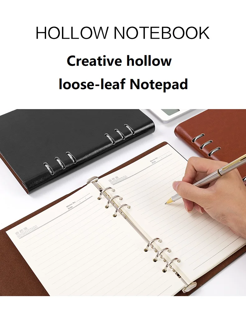 Notebook Notepad Loose-leaf Edition A5 B5 6 colors Pu chameleon Diary Business Notebook Cortex Planner Free shipping