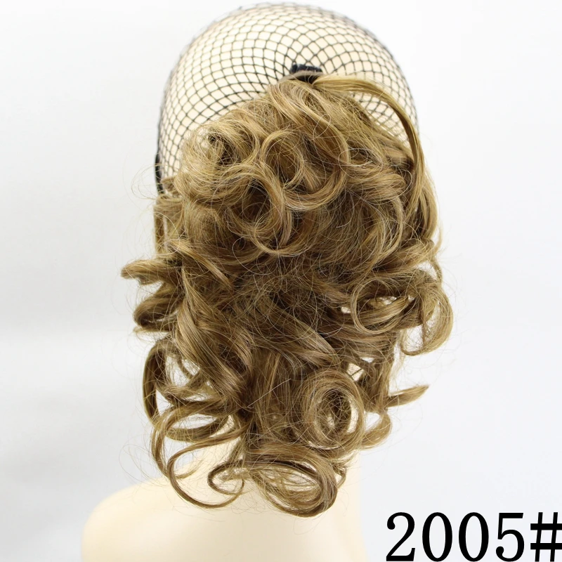 JOY& BEAUTY, 12 дюймов, синтетические волосы, короткие, кудрявые, конский хвост, вечерние волосы, маленький конский хвост, блонд, накладные волосы на заколках