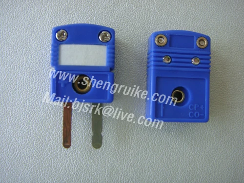 Разъем мини термопары синий плоский штекер и гнездо похожий на OMEGA|thermocouple mini