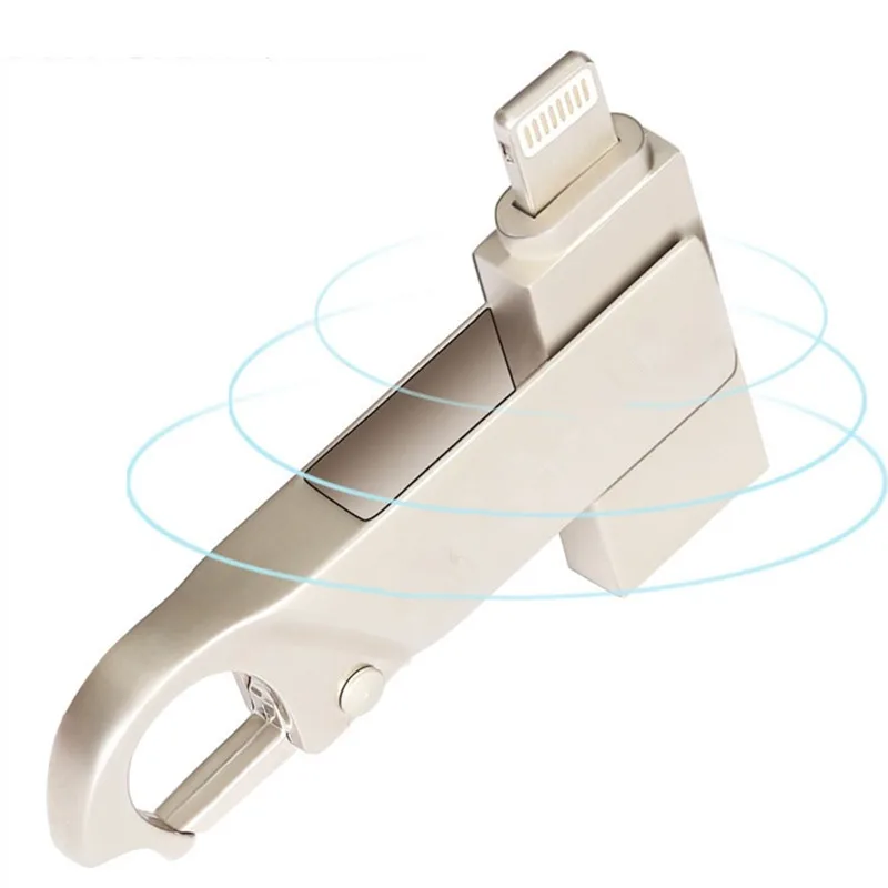 Eaget USB Flash Drive 32 ГБ флешки 64 для iPhone X 8 плюс 7 Plus iPad flash металлический диск накопитель