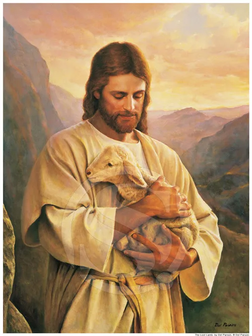 Тканевый постер на стену с изображением Иисуса Христа в дверь|poster print|christ jesusprint