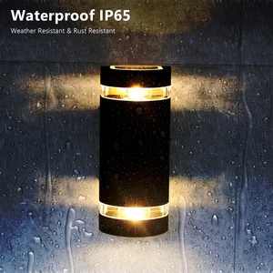 Настенная светодиодная водонепроницаемая лампа-вверх и вниз, уличное настенное освещение для крыльца в современном стиле, лампа с двойными головками E27, 85-240 В переменного тока, IP65